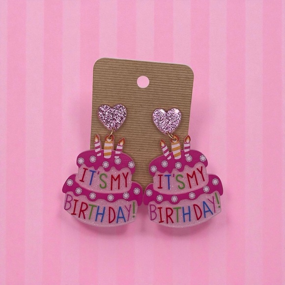 Birthday
Cake Candle Design Acrylic Earrings - Picture 2 of 3